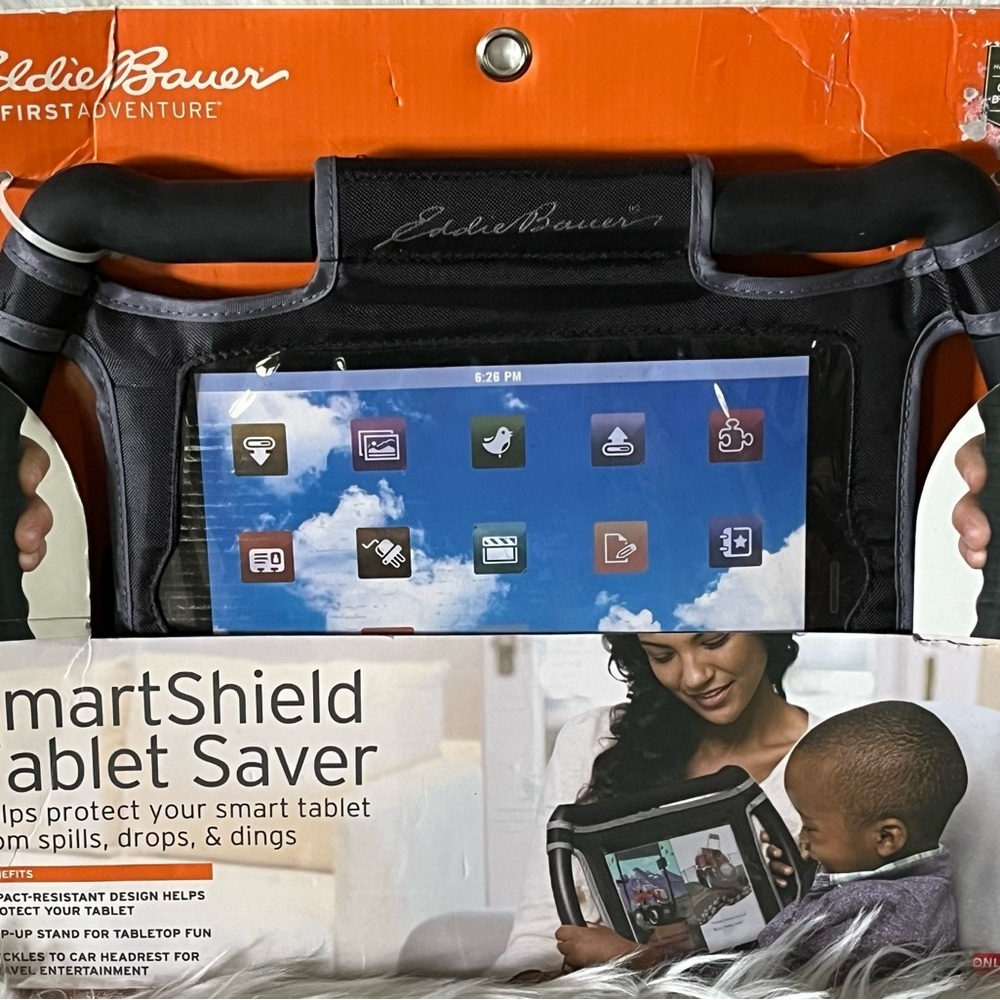 Eddie Bauer SmartShield Tablet Saver Impact-Resistance Pop-Up Stand Black